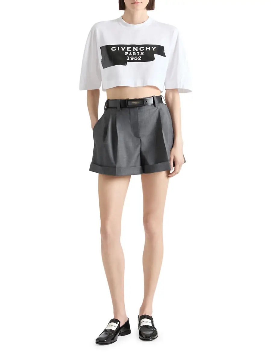 Givenchy Women's Shorts in Wool - Grey | Thumbnail 5 Givenchy Women's Shorts in Wool - Grey | Thumbnail 5
