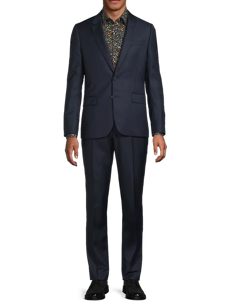 Paul Smith Men's Tailored Fit Two-Button Wool Suit | Thumbnail 3