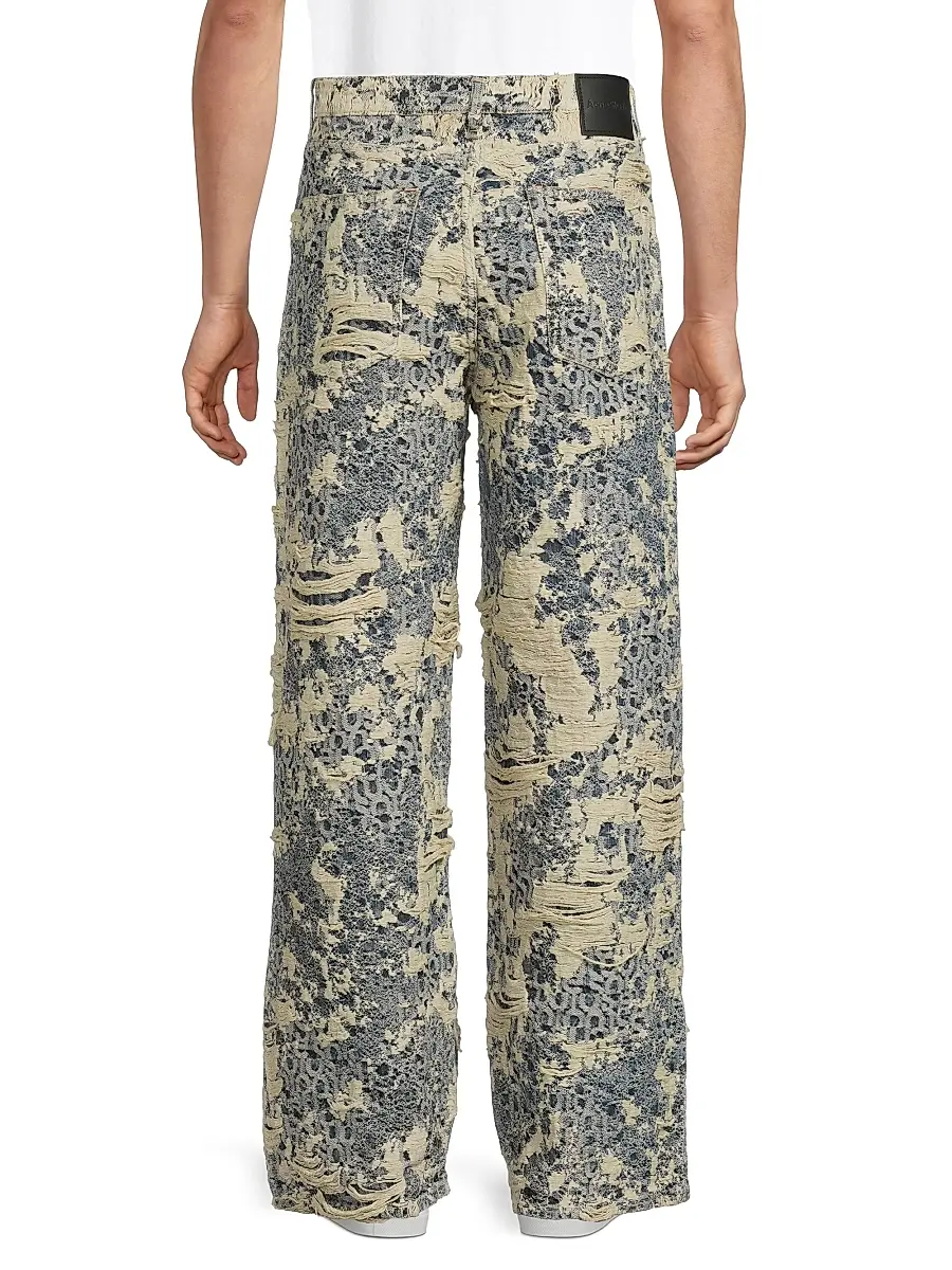 Acne Studios Men's 1981 Distressed Monogram Jeans | Thumbnail 5