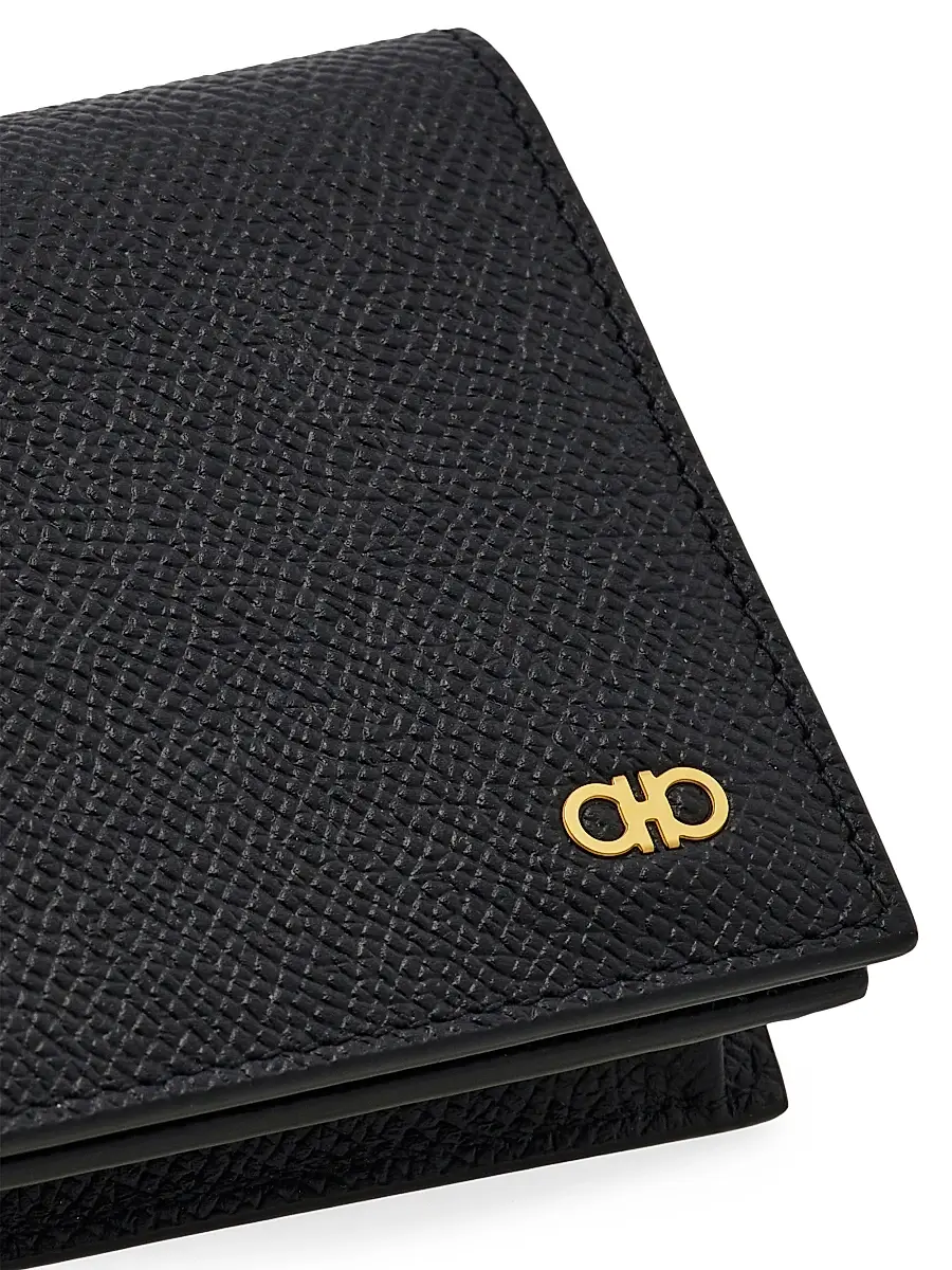 Ferragamo Men's Micro Gancio Bi-Fold Wallet | Thumbnail 5 Ferragamo Men's Micro Gancio Bi-Fold Wallet | Thumbnail 5