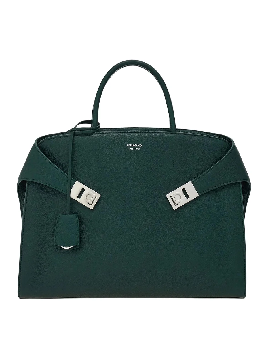 Ferragamo Men's Hug Hammered Leather Tote