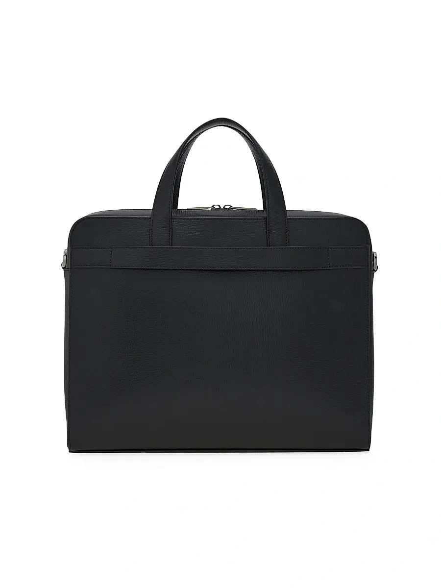 Ferragamo Men's Trading Hammered Leather Briefcase | Thumbnail 6 Ferragamo Men's Trading Hammered Leather Briefcase | Thumbnail 6