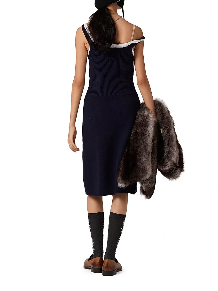 Miu Miu Women's Wool Knit Tank Dress | Thumbnail 3