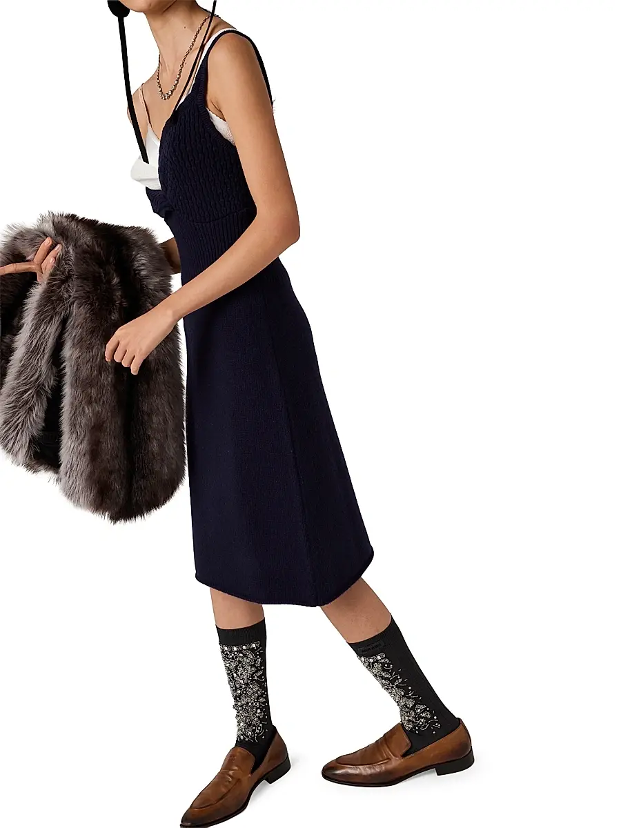 Miu Miu Women's Wool Knit Tank Dress | Thumbnail 4