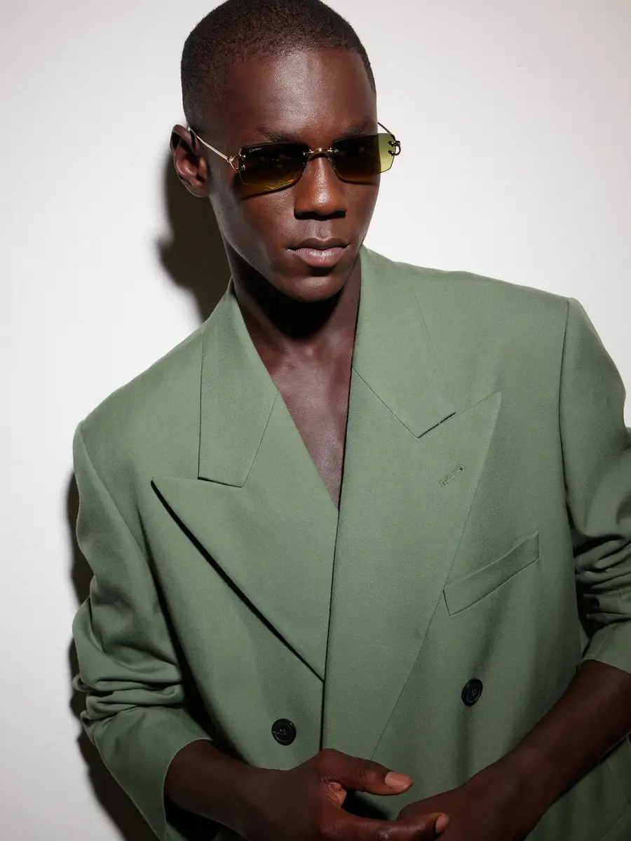 Cartier Eyewear Signature C Rimless Square-Frame Gold-Tone Metal Sunglasses - Men | Thumbnail 2