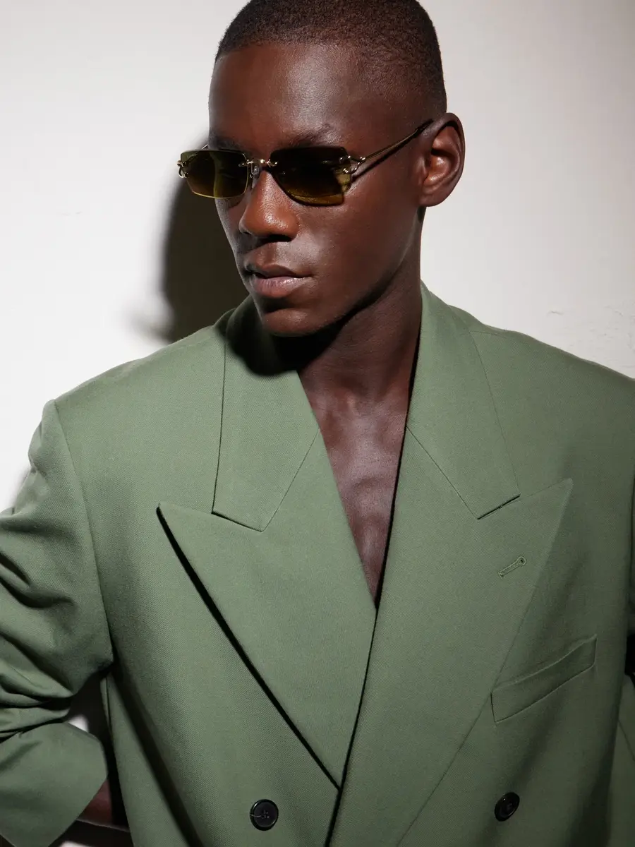 Cartier Eyewear Signature C Rimless Square-Frame Gold-Tone Metal Sunglasses - Men | Thumbnail 5