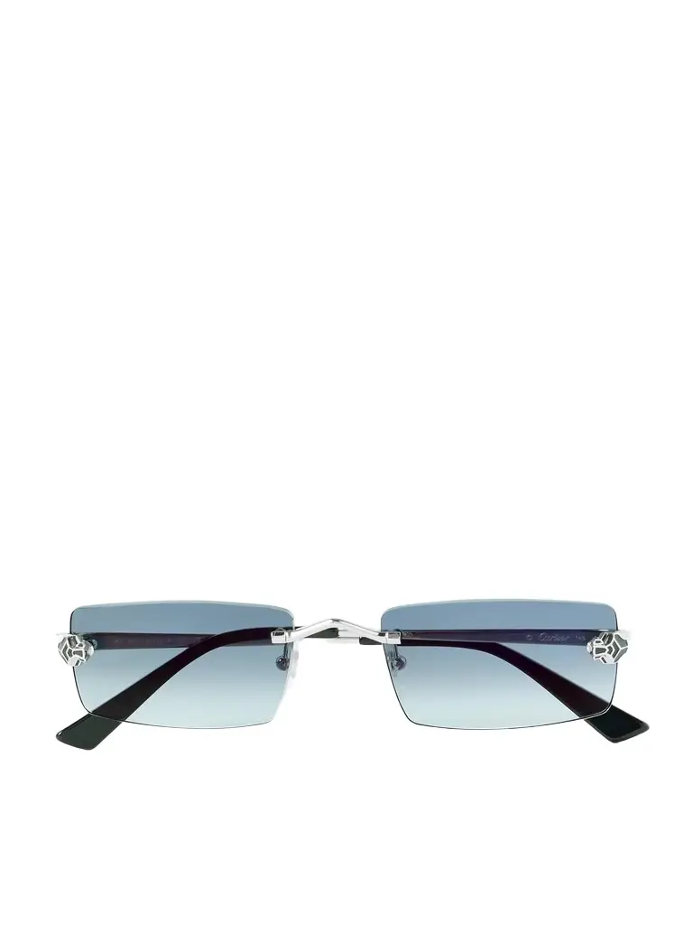 Panthère De Cartier Square-Frame Rimless Acetate and Silver-Tone Sunglasses - Men Panthère De Cartier Square-Frame Rimless Acetate and Silver-Tone Sunglasses - Men