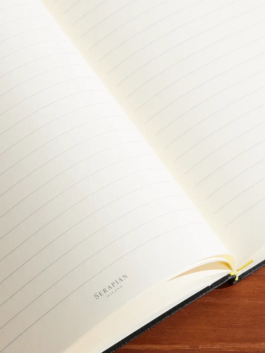 Serapian Large Logo-Print Full-Grain Cachemire Leather Notebook - Men | Thumbnail 3 Serapian Large Logo-Print Full-Grain Cachemire Leather Notebook - Men | Thumbnail 3
