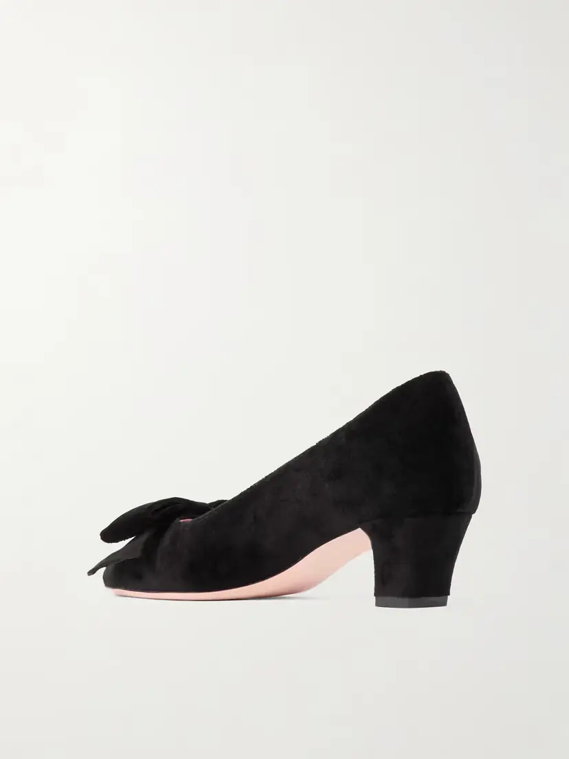 Valentino Garavani Bowow 45 Bow-embellished Velvet Pumps | Thumbnail 3