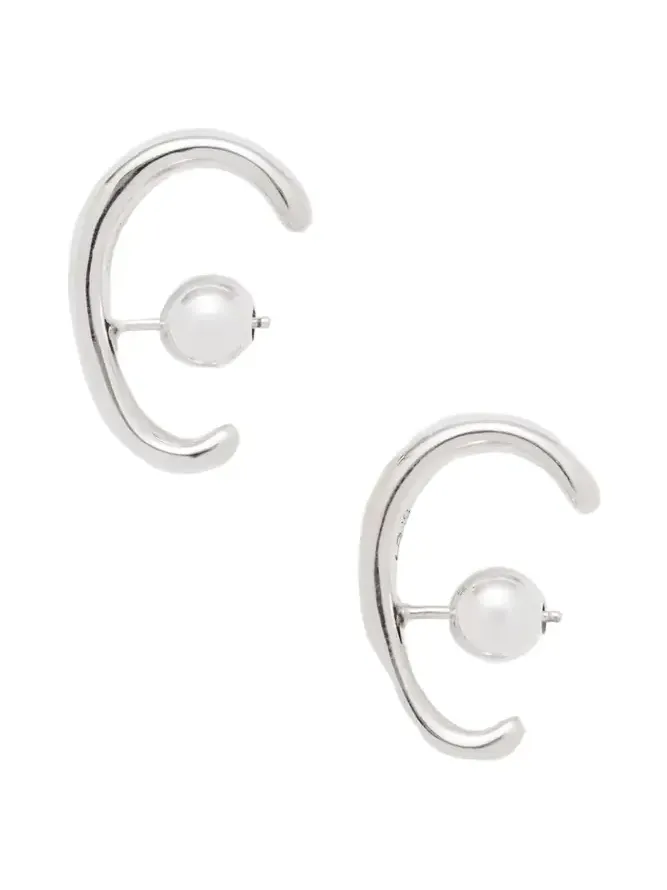 Petite Noodle Silver Hoop Earrings