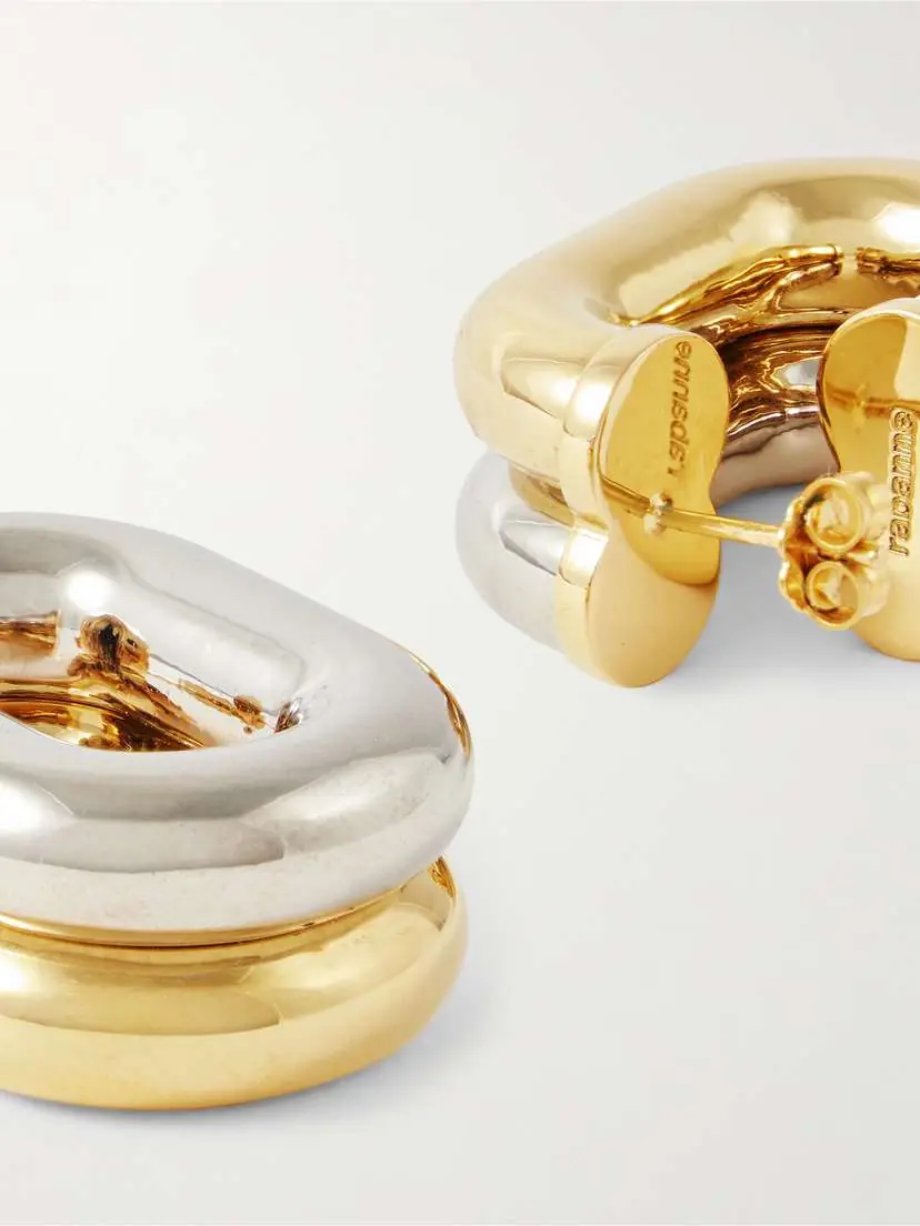 Rabanne Gold- And Silver-tone Hoop Earrings | Thumbnail 3