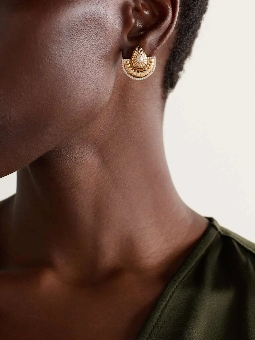 L’Atelier Nawbar Bond Street Fan 18-karat Gold Diamond Earrings | Thumbnail 2 L’Atelier Nawbar Bond Street Fan 18-karat Gold Diamond Earrings | Thumbnail 2