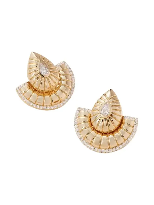 Bond Street Fan 18-karat Gold Diamond Earrings