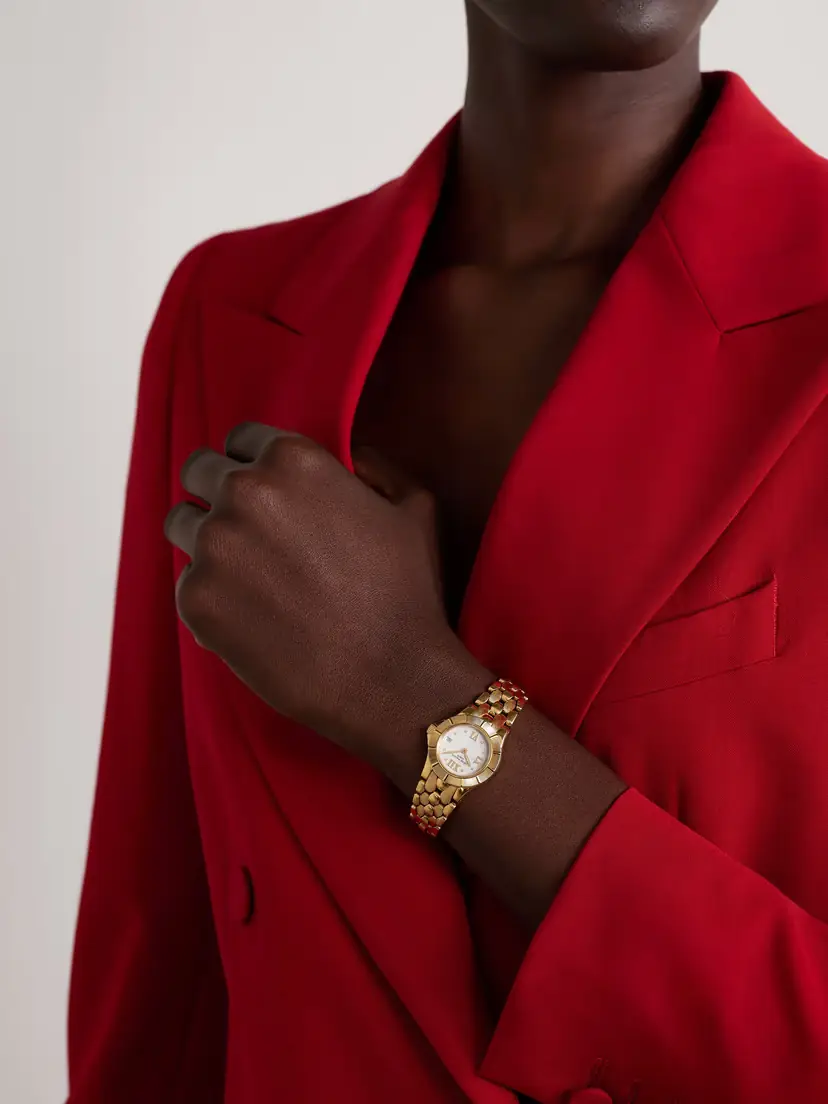 Stephanie Windsor + Patek Philippe Vintage 1990s Neptune 18-karat Gold Watch, Ref. 488/1 | Thumbnail 2