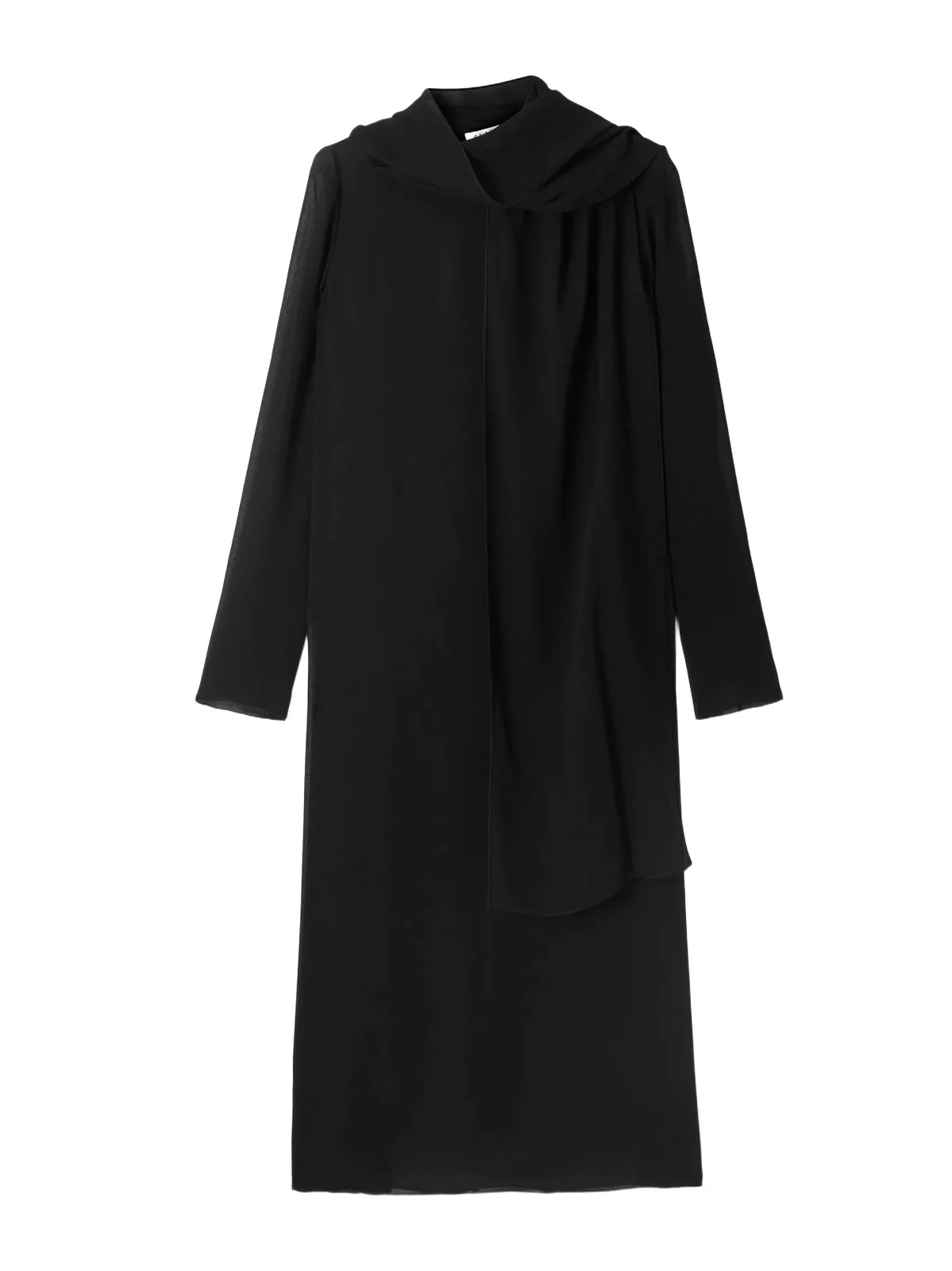 Cutout Tie-neck Mesh Midi Dress Cutout Tie-neck Mesh Midi Dress