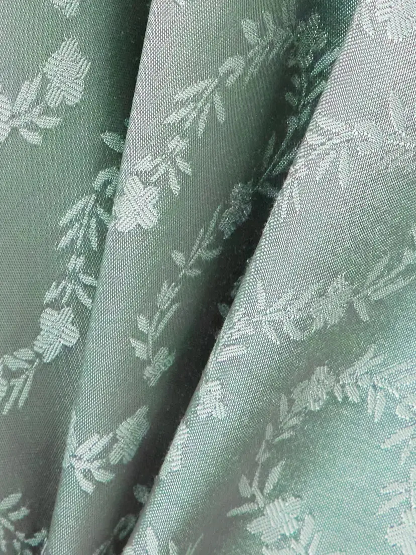 DÔEN Ginette Paneled Floral-jacquard Satin Midi Dress | Thumbnail 4