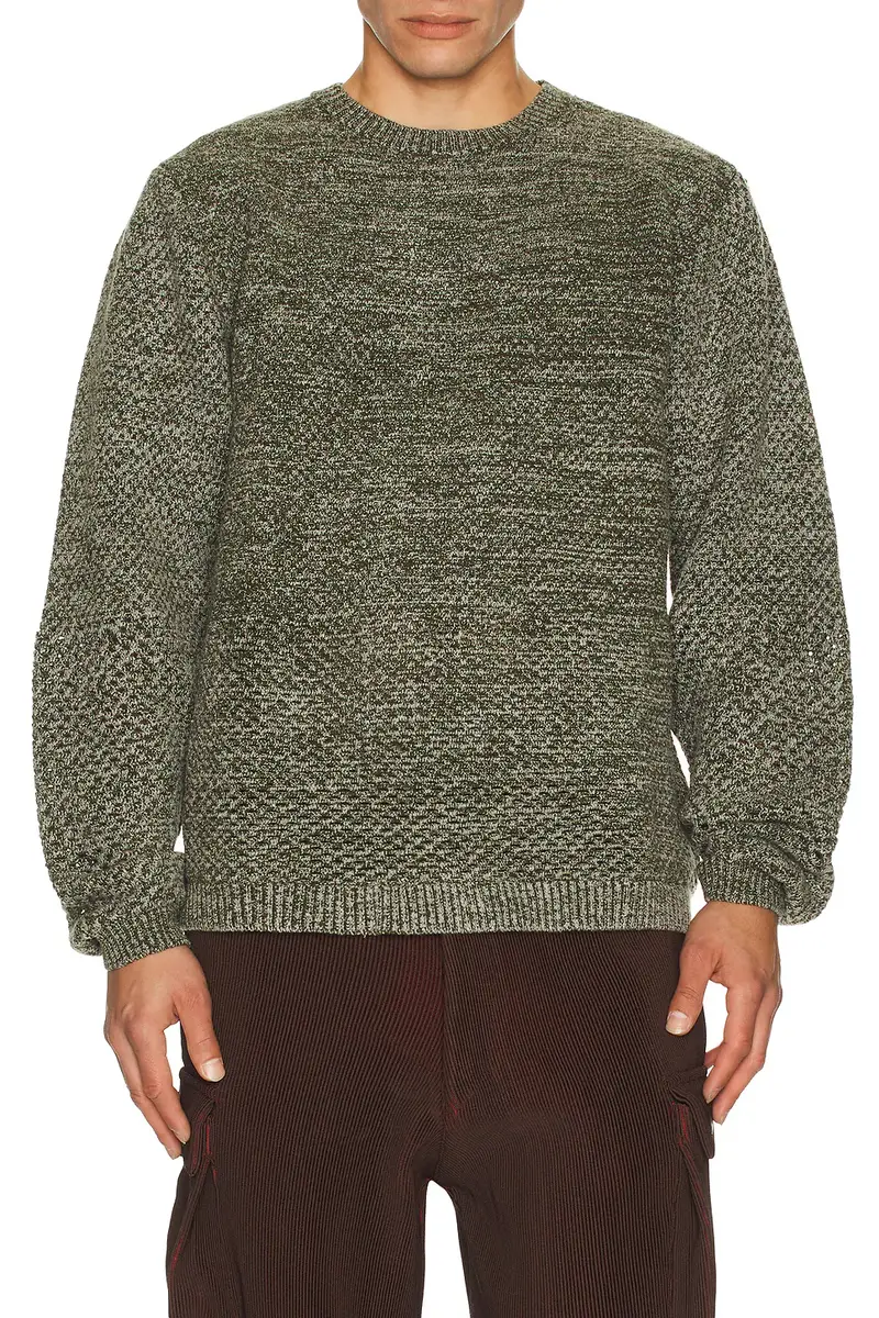 Isa Boulder Solid Crochet Crewneck Sweater | Thumbnail 3