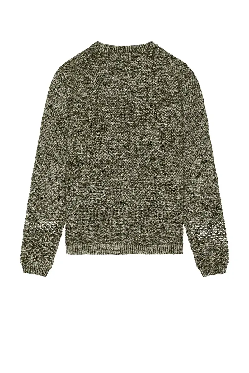 Isa Boulder Solid Crochet Crewneck Sweater | Thumbnail 6
