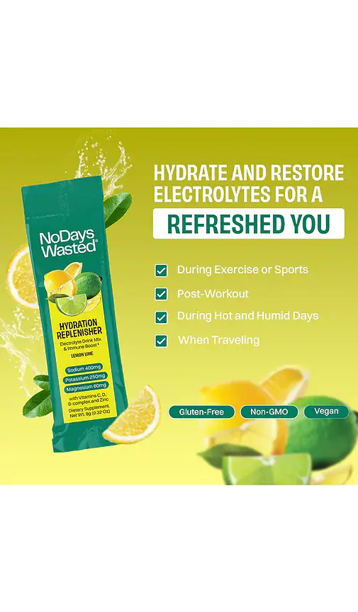 No Days Wasted Hydration Replenisher 15 Pack | Thumbnail 2 No Days Wasted Hydration Replenisher 15 Pack | Thumbnail 2