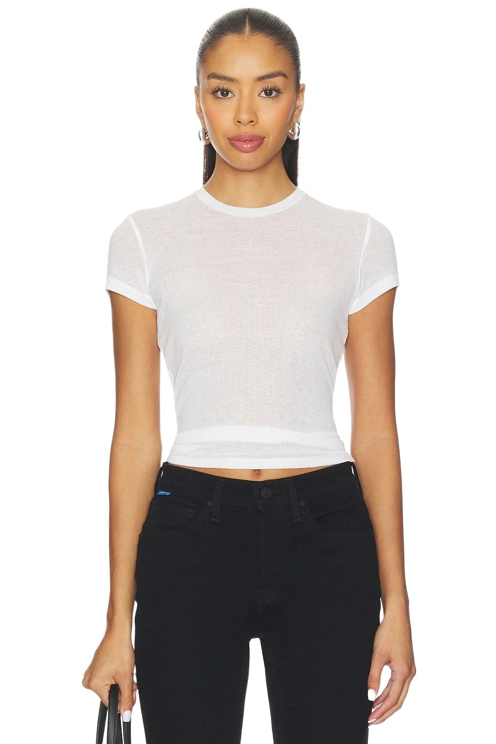 Sheer Cotton Crewneck Standard T-Shirt Sheer Cotton Crewneck Standard T-Shirt