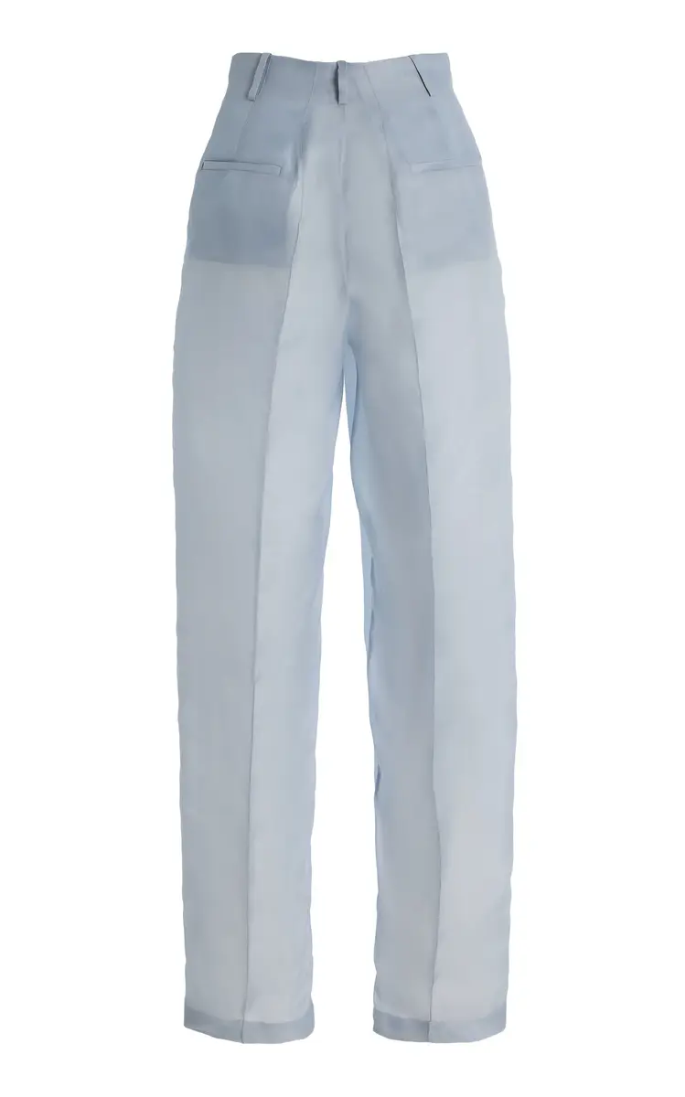 Atelier Prabal Gurung High-Rise Satin-Faced Organza Straight-Leg Pants | Thumbnail 2