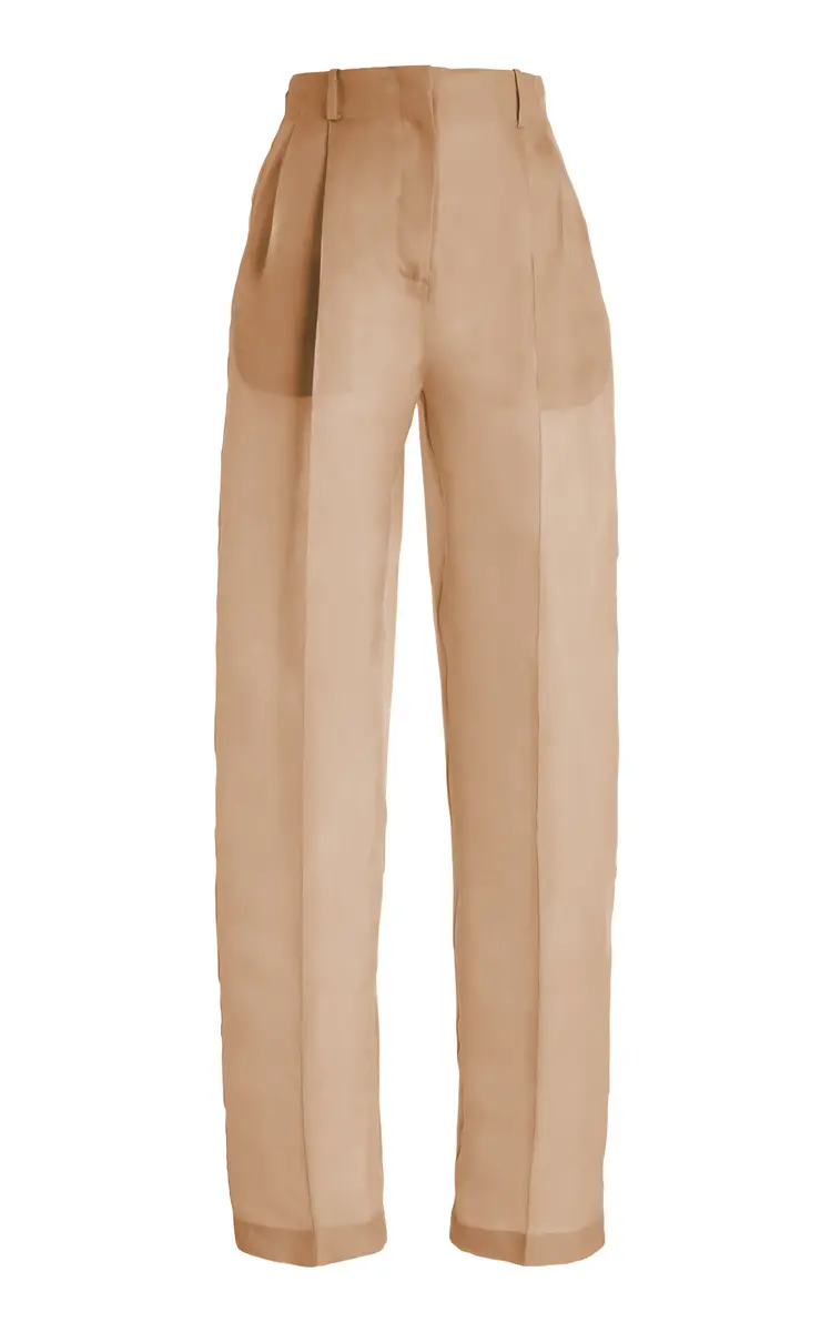 Atelier Prabal Gurung High-Rise Satin-Faced Organza Straight-Leg Pants | Thumbnail 4