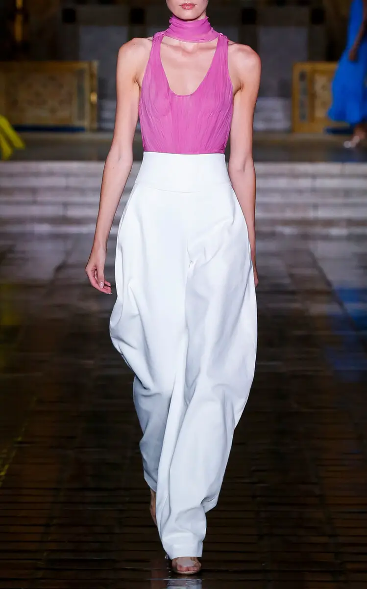 Atelier Prabal Gurung High-Rise Slub Denim Barrel-Leg Pants | Thumbnail 2 Atelier Prabal Gurung High-Rise Slub Denim Barrel-Leg Pants | Thumbnail 2