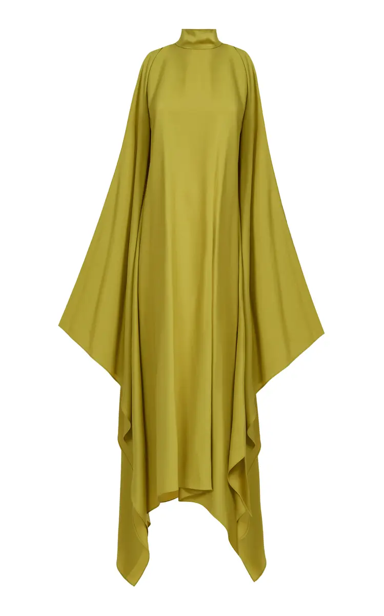 Taller Marmo Aga Cold Shoulder Satin Kaftan