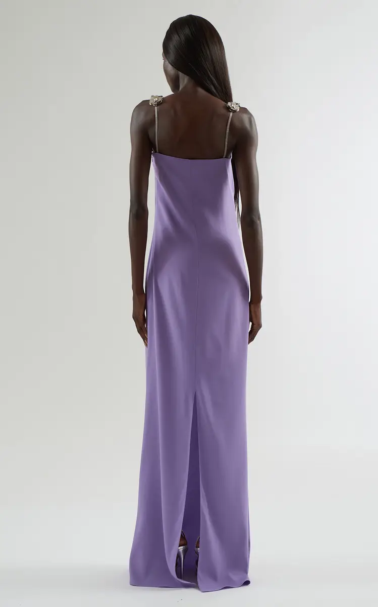 Taller Marmo Consuelo Strap Embellished Satin Maxi Dress | Thumbnail 8