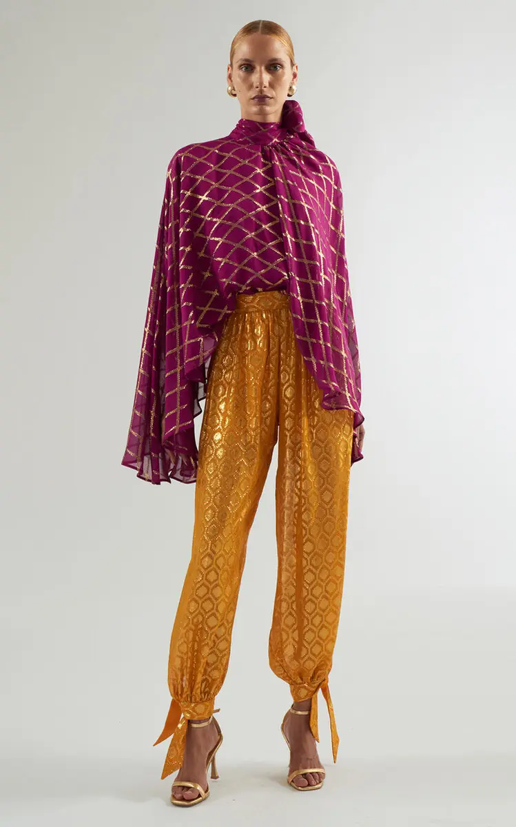 Taller Marmo Stevie Geometric Print Silk-Blend Blouse | Thumbnail 2 Taller Marmo Stevie Geometric Print Silk-Blend Blouse | Thumbnail 2