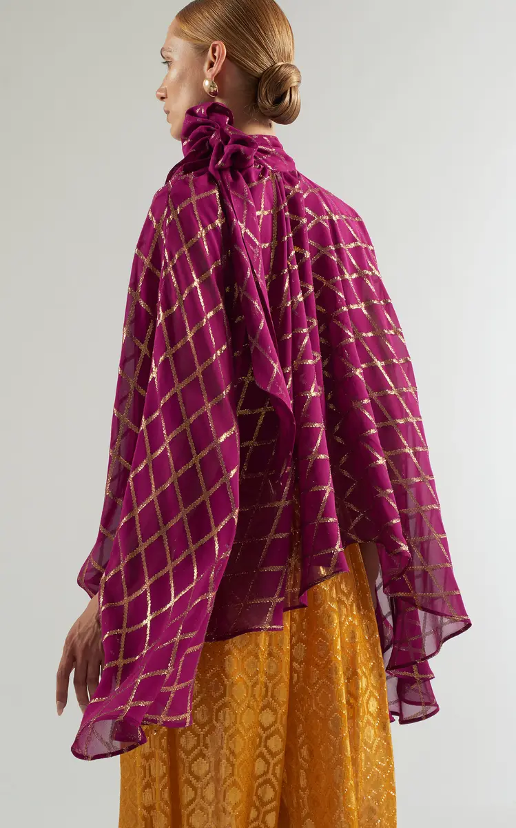 Taller Marmo Stevie Geometric Print Silk-Blend Blouse | Thumbnail 5 Taller Marmo Stevie Geometric Print Silk-Blend Blouse | Thumbnail 5