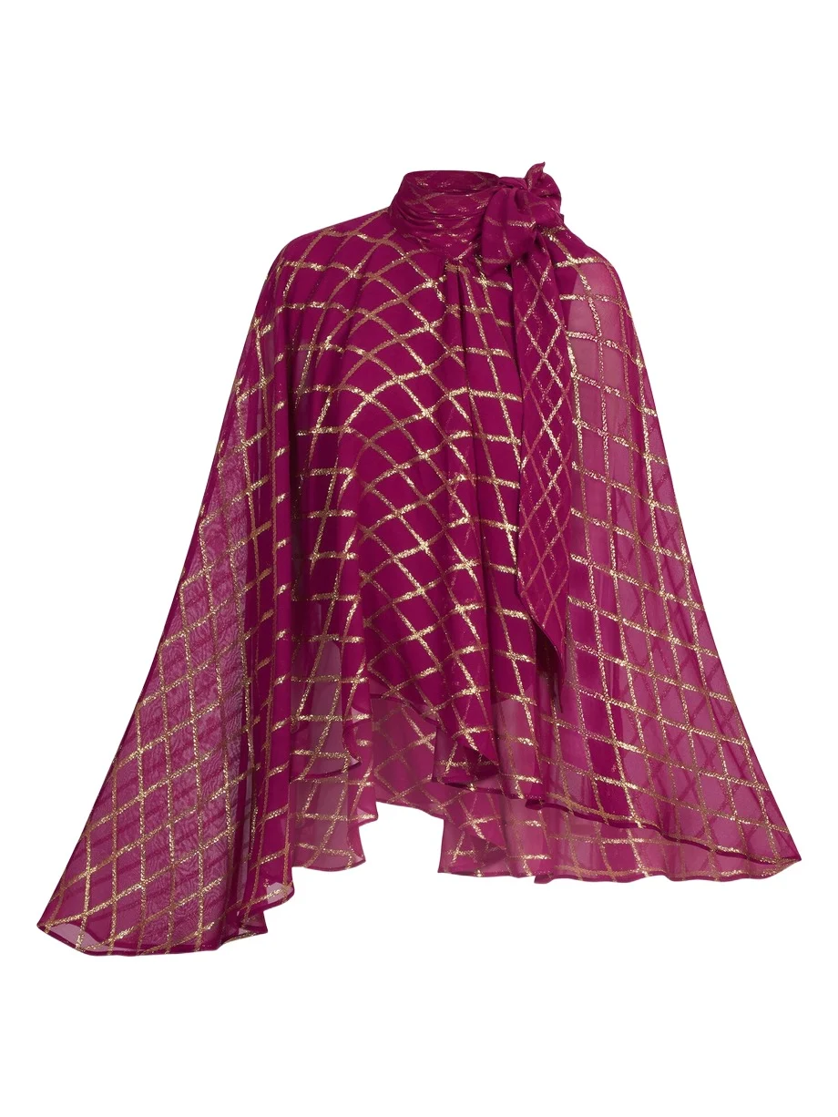 Taller Marmo Stevie Geometric Print Silk-Blend Blouse