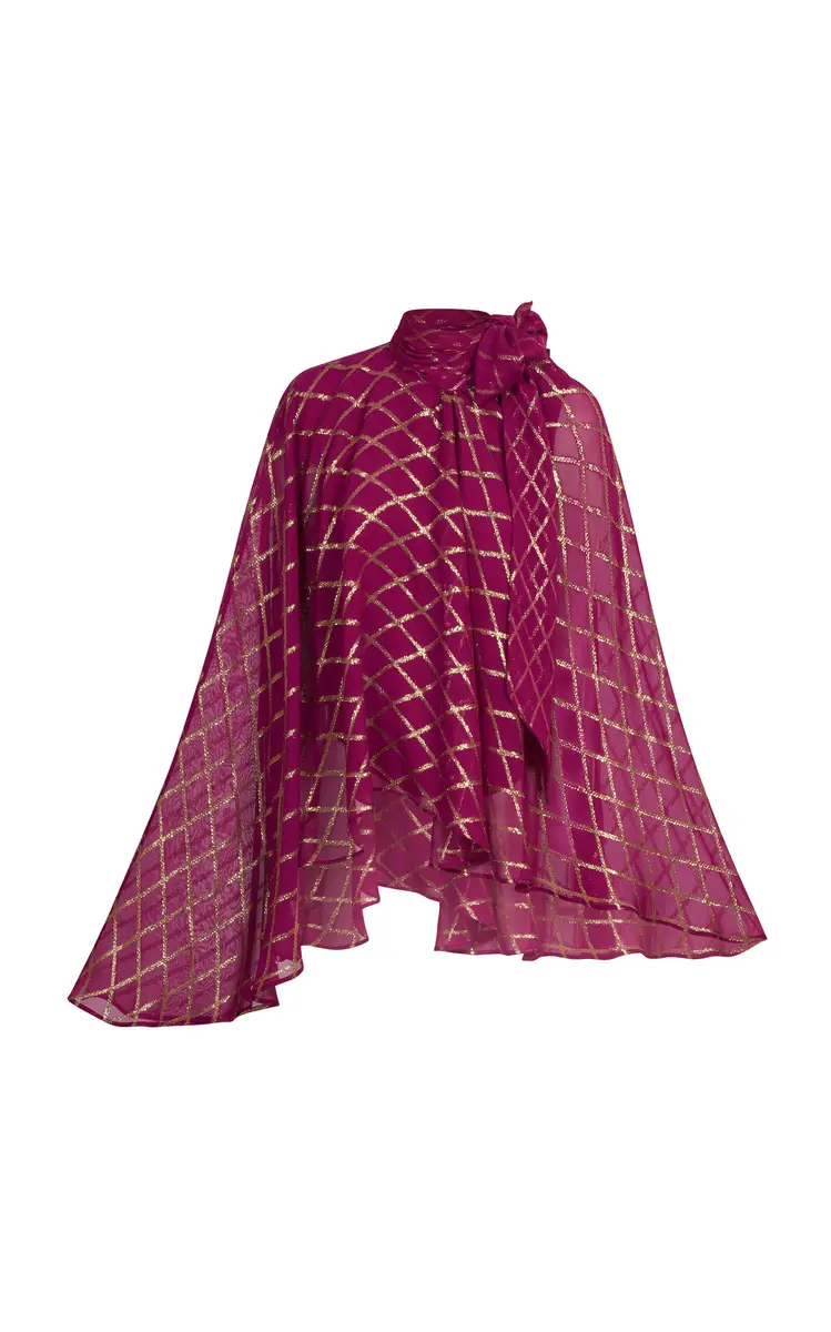 Taller Marmo Stevie Geometric Print Silk-Blend Blouse
