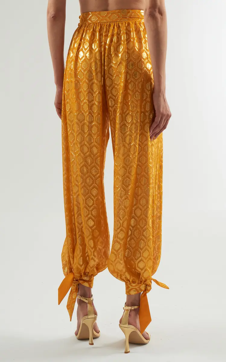 Taller Marmo Giuni Metallic Printed Silk-Blend Pants | Thumbnail 8 Taller Marmo Giuni Metallic Printed Silk-Blend Pants | Thumbnail 8