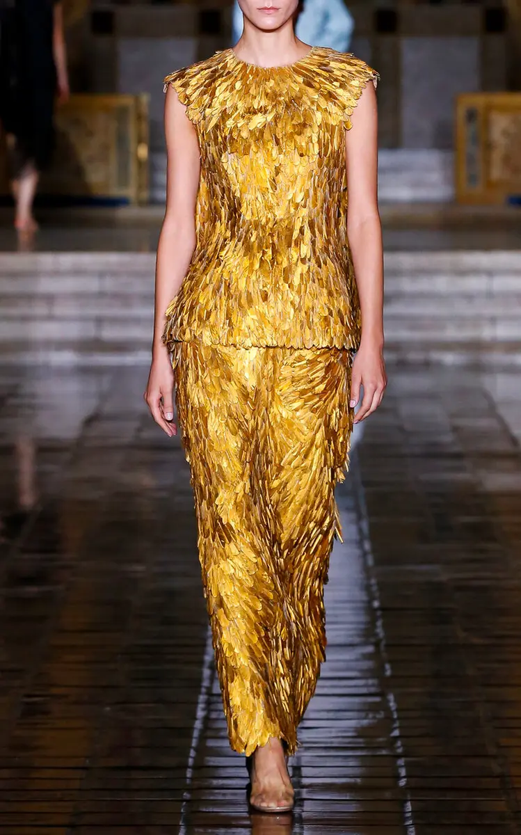 Atelier Prabal Gurung Metallic Hand-Feathered Top | Thumbnail 5 Atelier Prabal Gurung Metallic Hand-Feathered Top | Thumbnail 5