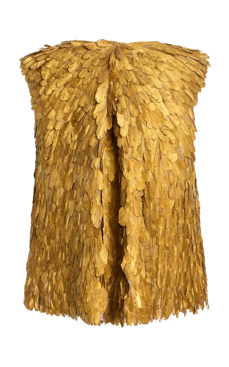 Atelier Prabal Gurung Metallic Hand-Feathered Top | Thumbnail 6 Atelier Prabal Gurung Metallic Hand-Feathered Top | Thumbnail 6