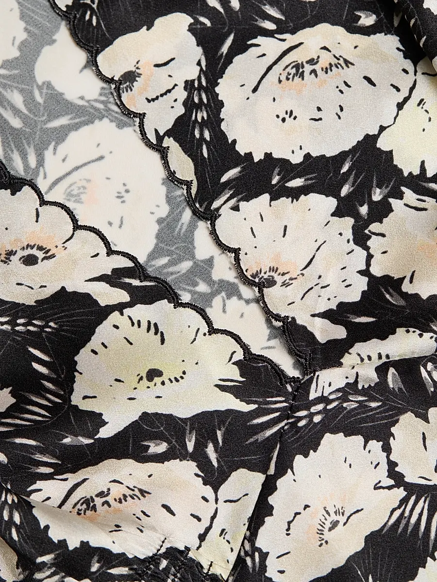 DÔEN Women's Dianne Floral V-Neck Minidress | Thumbnail 7