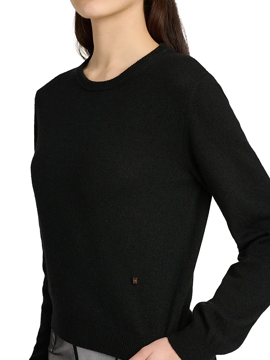 MOSCHINO Women's Ribbed Wool-Blend Crewneck Sweater | Thumbnail 6 MOSCHINO Women's Ribbed Wool-Blend Crewneck Sweater | Thumbnail 6