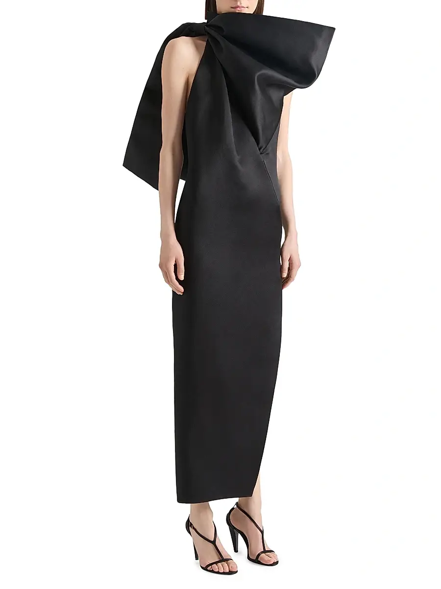 Givenchy Women's Evening Dress in Satin - Black | Thumbnail 4 Givenchy Women's Evening Dress in Satin - Black | Thumbnail 4