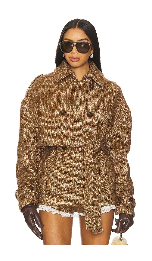 Yuhan Wang Herringbone Coat | Image 1 Yuhan Wang Herringbone Coat | Image 1