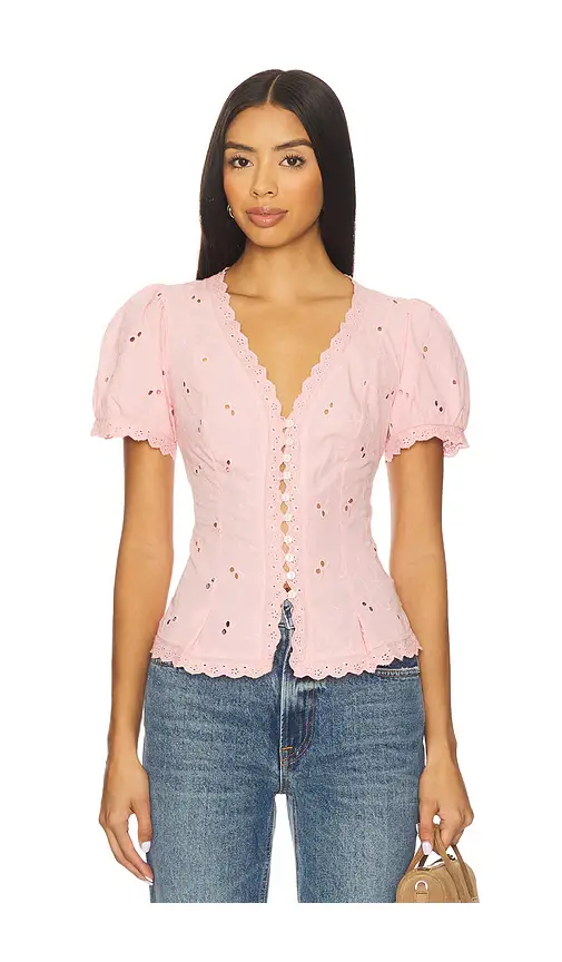 x REVOLVE Belle Eyelet Blouse x REVOLVE Belle Eyelet Blouse