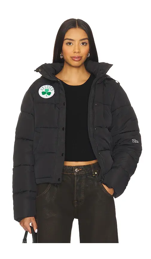 Hype and Vice Boston Celtics Puffer Jacket | Image 1 Hype and Vice Boston Celtics Puffer Jacket | Image 1