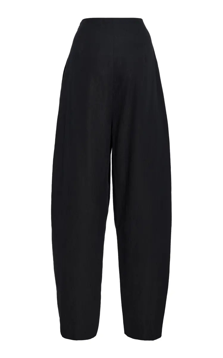 Ashlyn Blaine Cotton Jacquard Long Pants - Black | Thumbnail 3