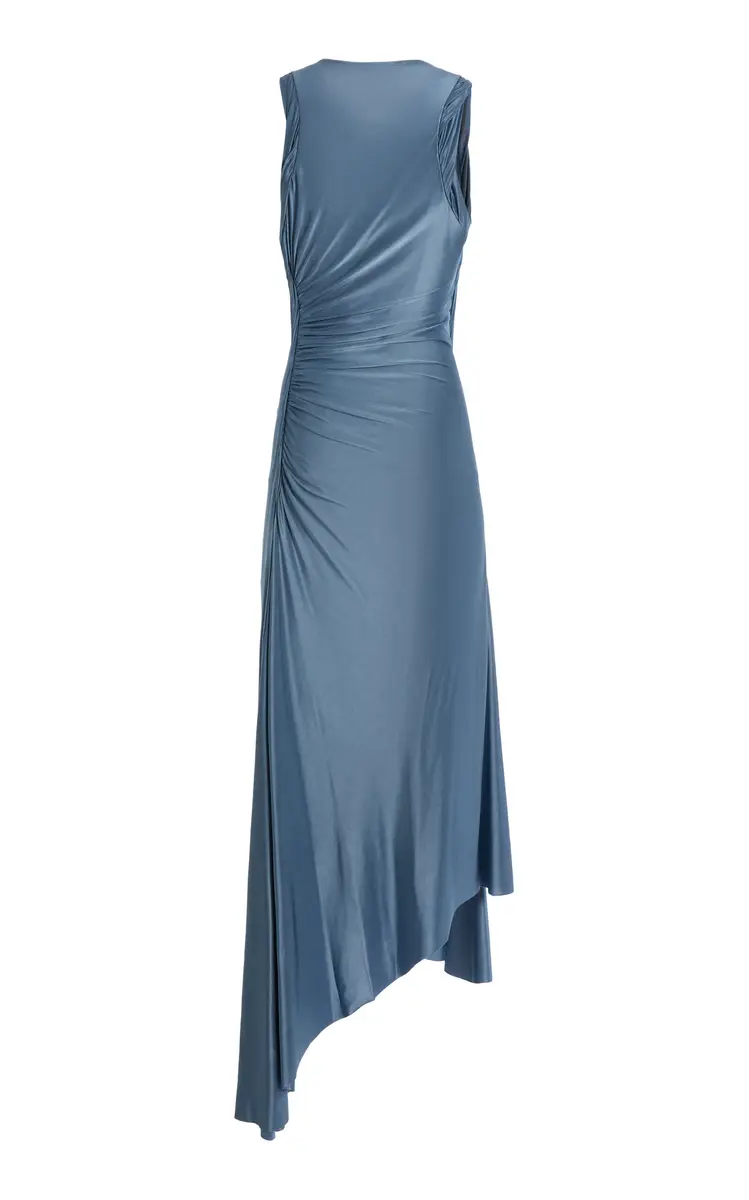 Victoria Beckham Ruched Satin Midi Dress | Thumbnail 6