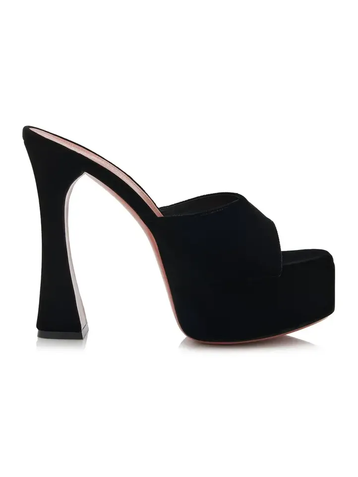 Dalida Velvet Platform Mules Dalida Velvet Platform Mules