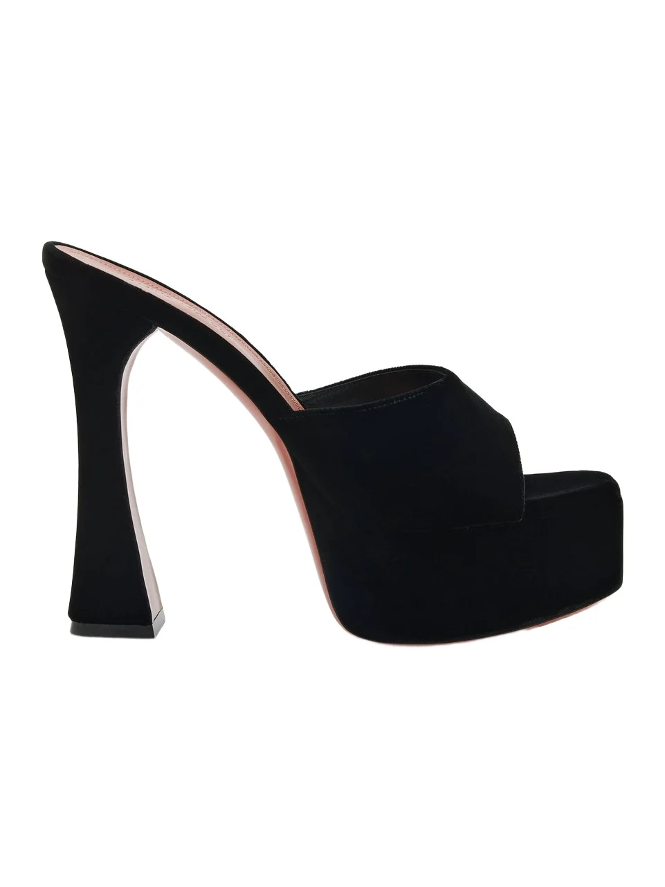 Amina Muaddi Dalida Velvet Platform Mules