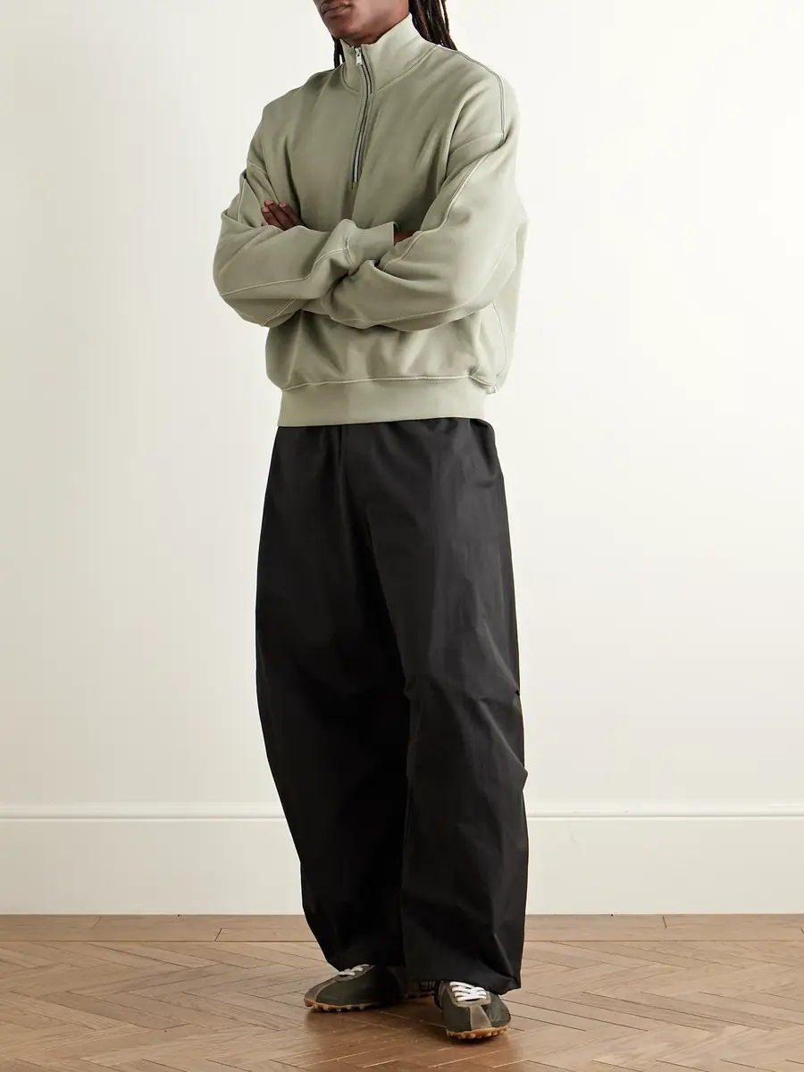 AGOLDE Idris Cotton-Jersey Half-Zip Sweatshirt - Men | Thumbnail 2
