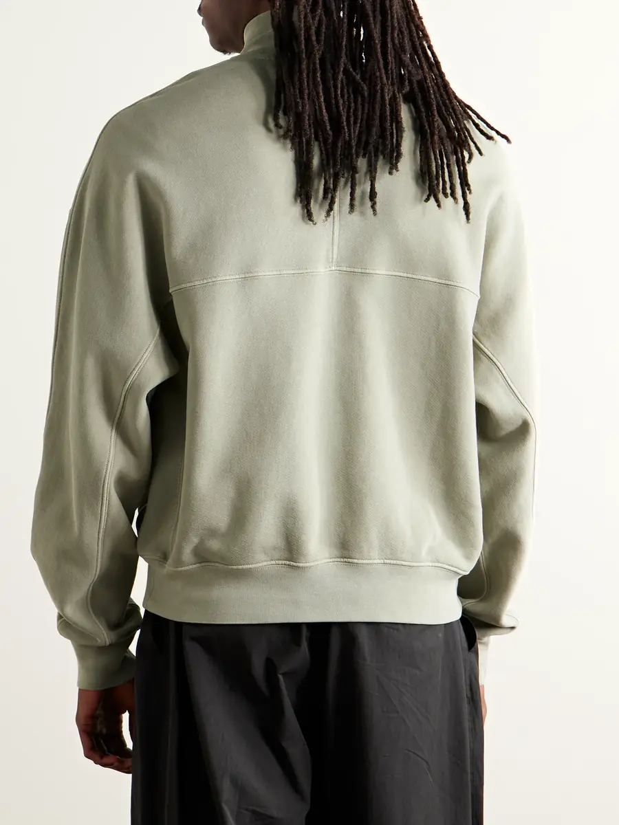 AGOLDE Idris Cotton-Jersey Half-Zip Sweatshirt - Men | Thumbnail 3