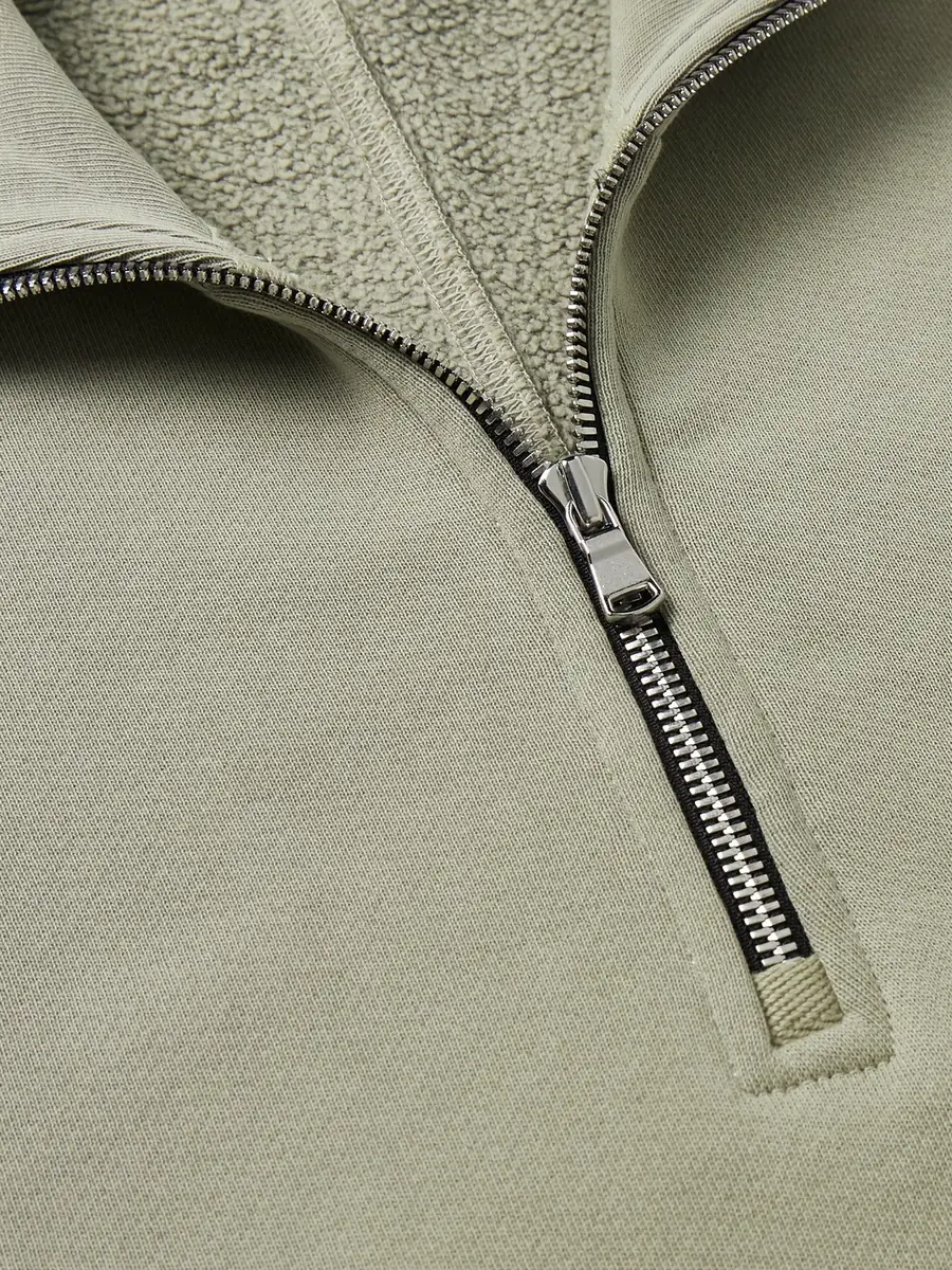 AGOLDE Idris Cotton-Jersey Half-Zip Sweatshirt - Men | Thumbnail 4