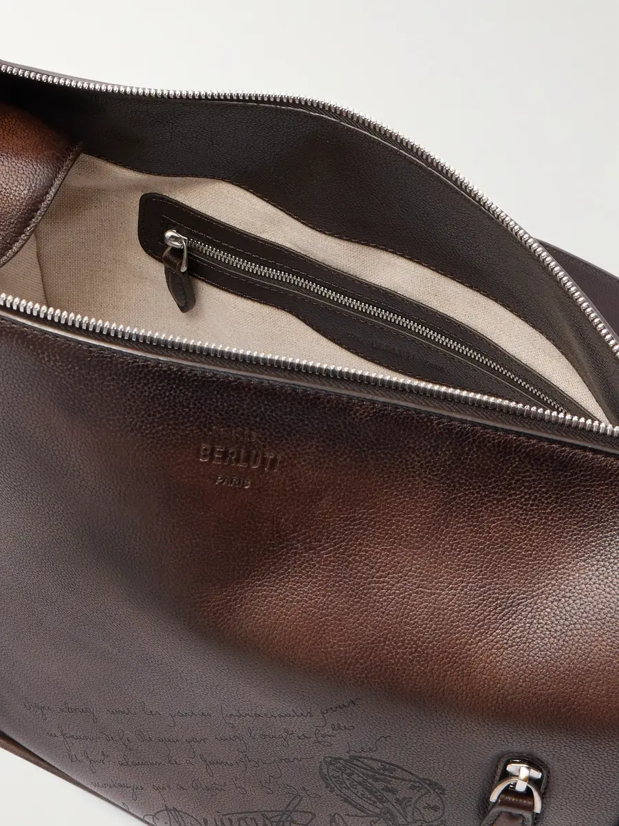 Berluti Périple Scritto Full-Grain Venezia Leather Messenger Bag - Men | Thumbnail 5 Berluti Périple Scritto Full-Grain Venezia Leather Messenger Bag - Men | Thumbnail 5
